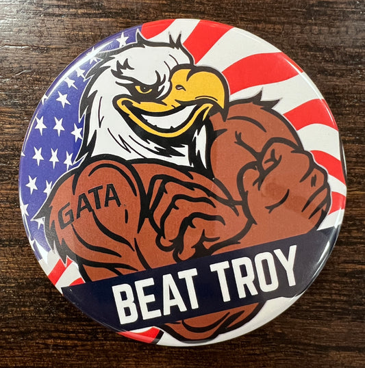 Beat Troy Button Pin