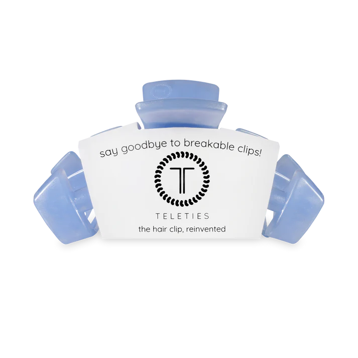 TELETIES - Medium Classic Hair Clip - Blue Lagoon