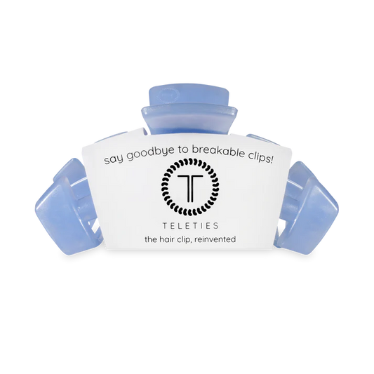 TELETIES - Medium Classic Hair Clip - Blue Lagoon