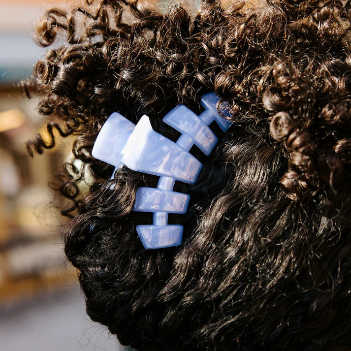 TELETIES - Medium Classic Hair Clip - Blue Lagoon