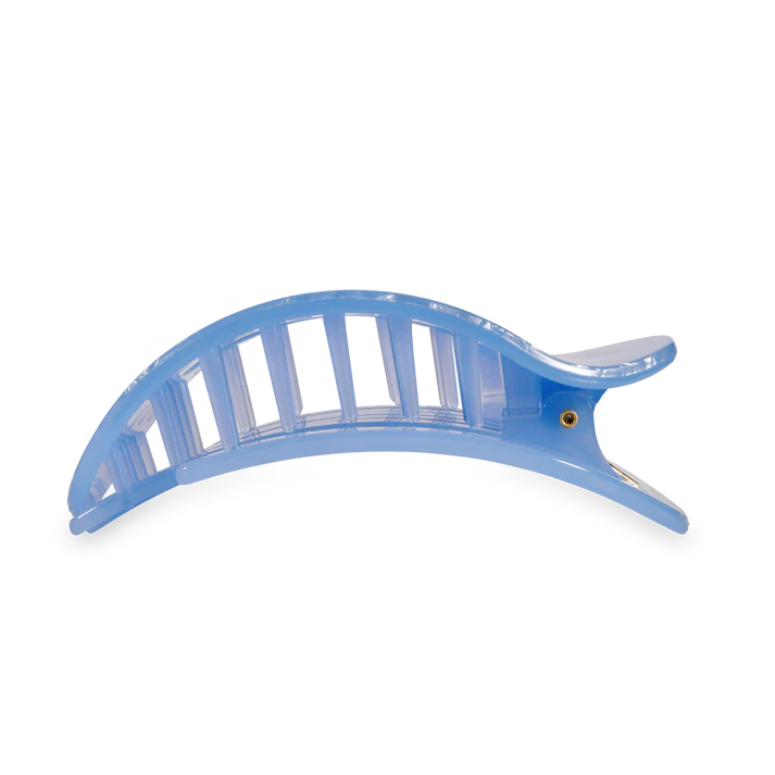 TELETIES - Large Flat Round Hair Clip - Lagoon