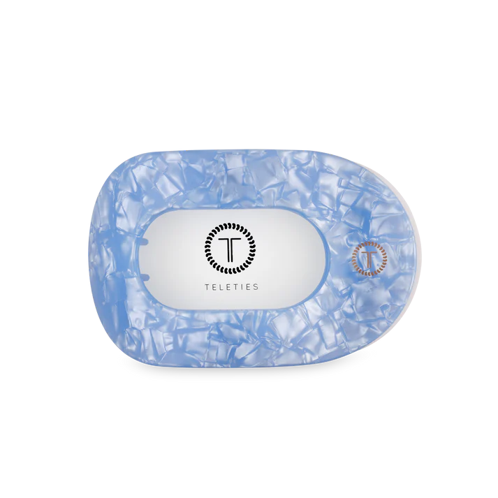TELETIES - Medium Flat Round Hair Clip - Lagoon
