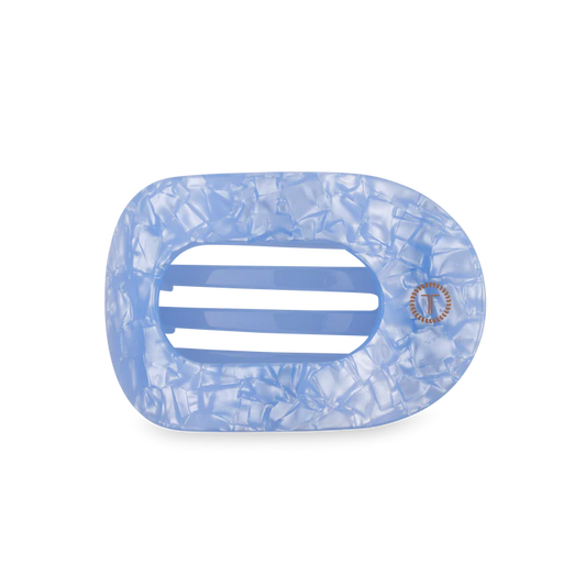 TELETIES - Medium Flat Round Hair Clip - Lagoon