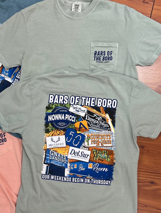 Bars Of The Boro - Comfort Colors Pocket Tee - BAY