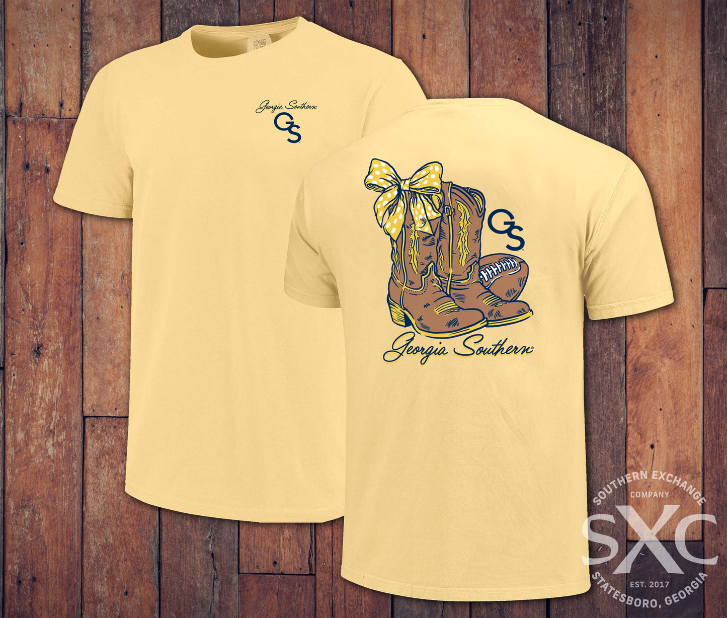 YOUTH Boots, Ball & Bow - Butter Comfort Colors