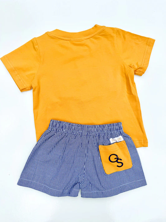 Because Kids - Boys Gingham Short Set