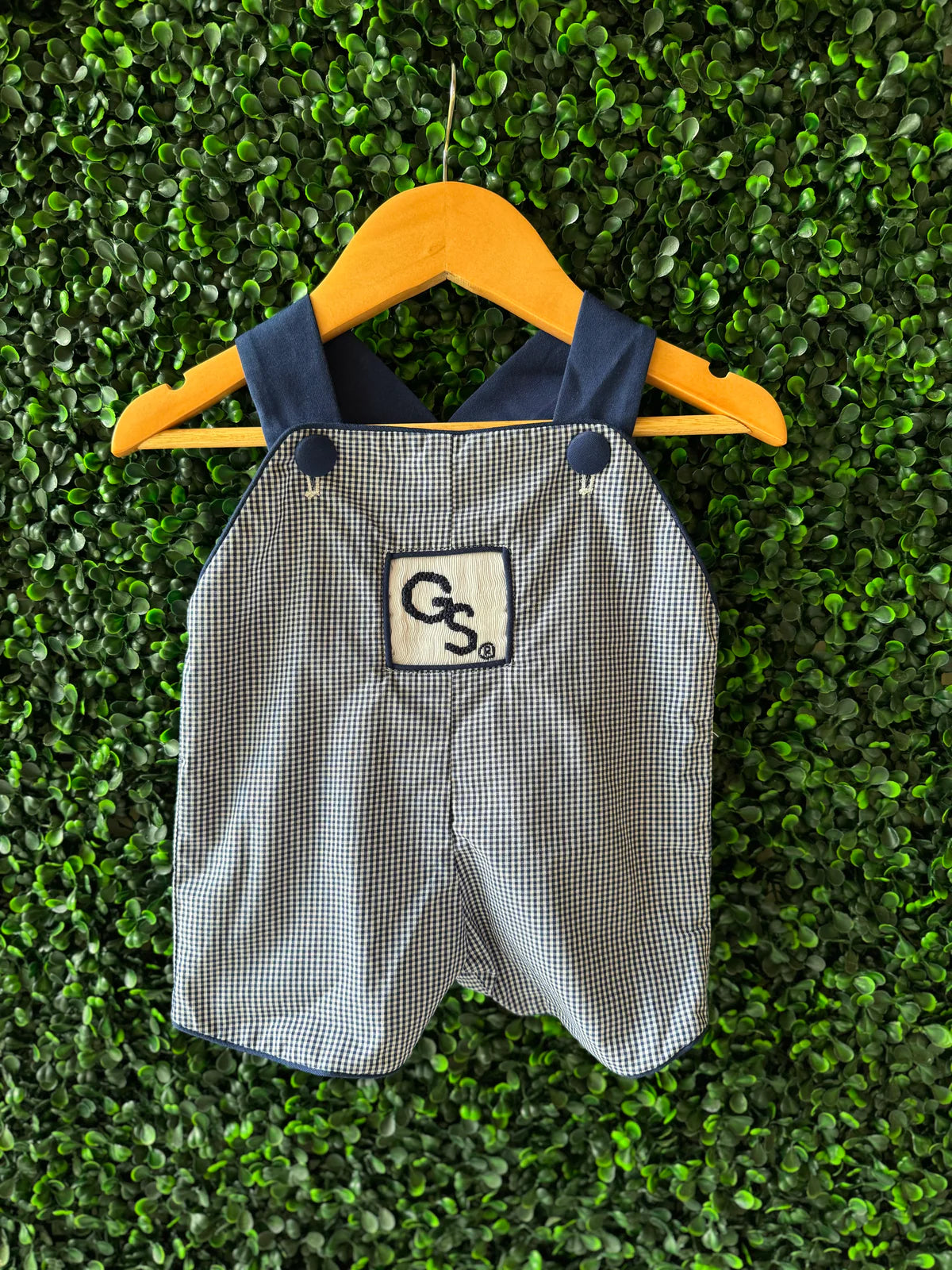 Because Kids - Boys Gingham Smocked Jon Jon