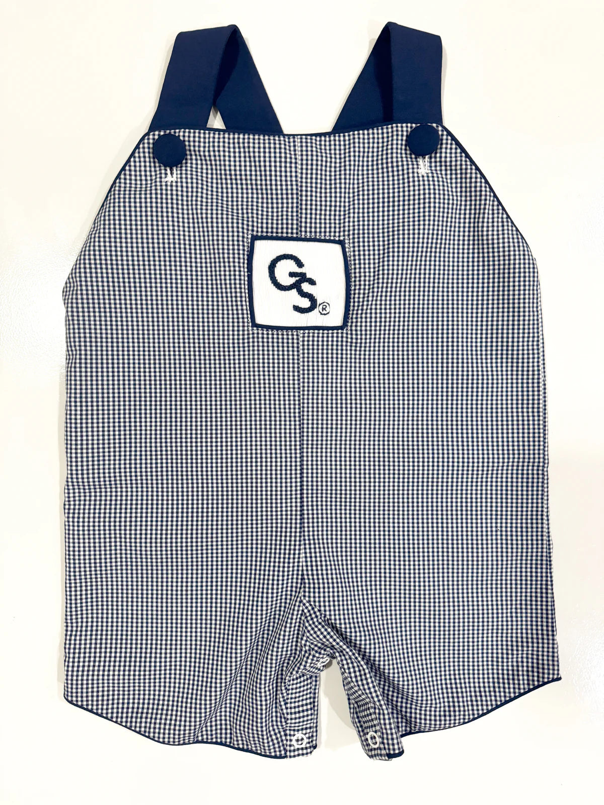 Because Kids - Boys Gingham Smocked Jon Jon