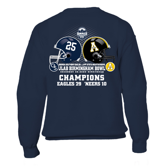 2025 BIRMINGHAM BOWL - Dueling Helmets Sweatshirt - WITH SCORE!