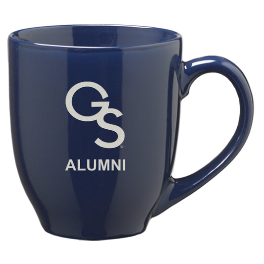 ALUMNI Etched Ceramic Coffee Mug - Interlocking GS NAVY