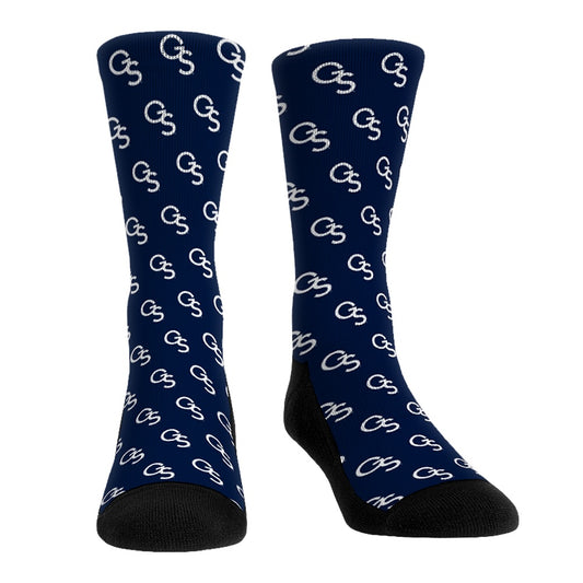 Rock Em Interlocking GS Repeat Pattern Socks