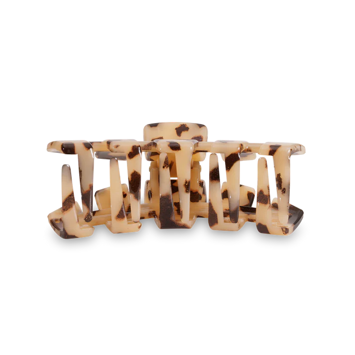 TELETIES - Medium Classic Hair Clip - Blonde Tortoise