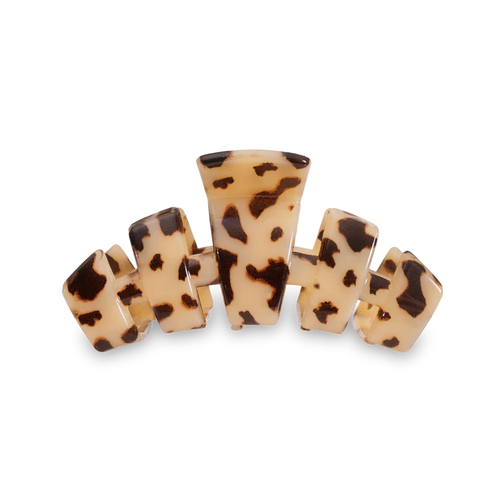 TELETIES - Medium Classic Hair Clip - Blonde Tortoise