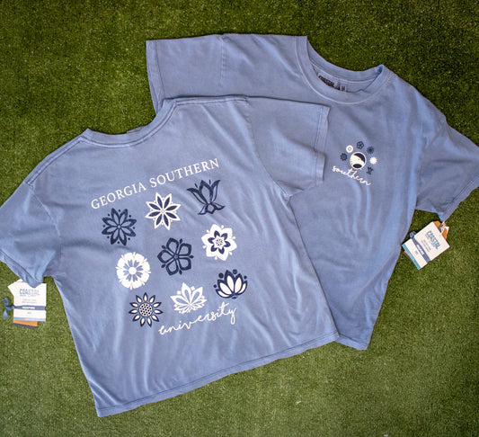 LADIES Costal Color Orchid Tee - Oxford Blue