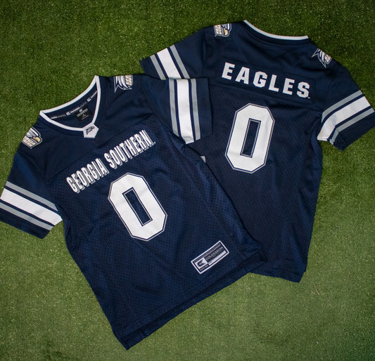 YOUTH NAVY BLUE Replica Home Jersey - Striped Sleeves by Colosseum