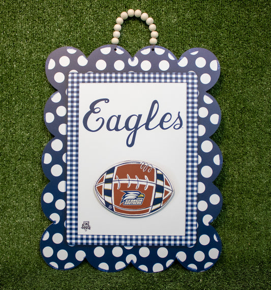 Door Hanger Scallop + Football Mini by DK Designs