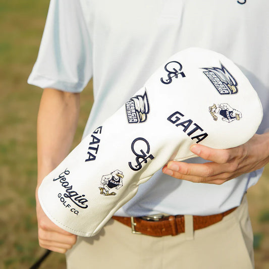 Georgia Golf Co. - Synthetic Leather Head Cover - Driver (WHITE)