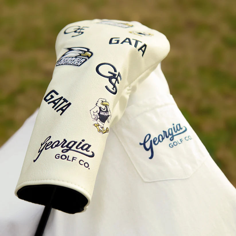 Georgia Golf Co. - Synthetic Leather Head Cover - Driver (WHITE)