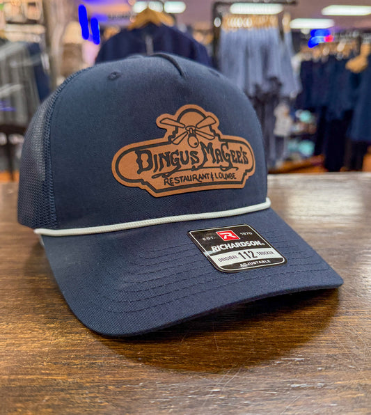 Richardson 112 - Dingus MaGees Leather Patch - Navy Rope Trucker