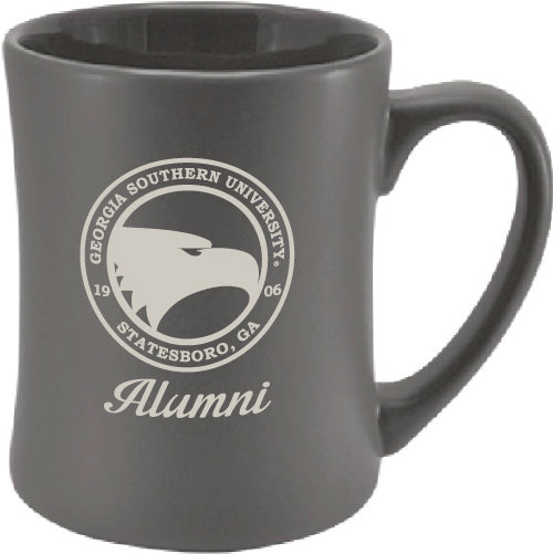 ALUMNI 16oz Etched Ceramic Coffee Mug - STEEL GREY