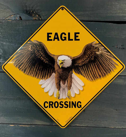 Eagle Crossing Sign - Aluminum Indoor/Outdoor