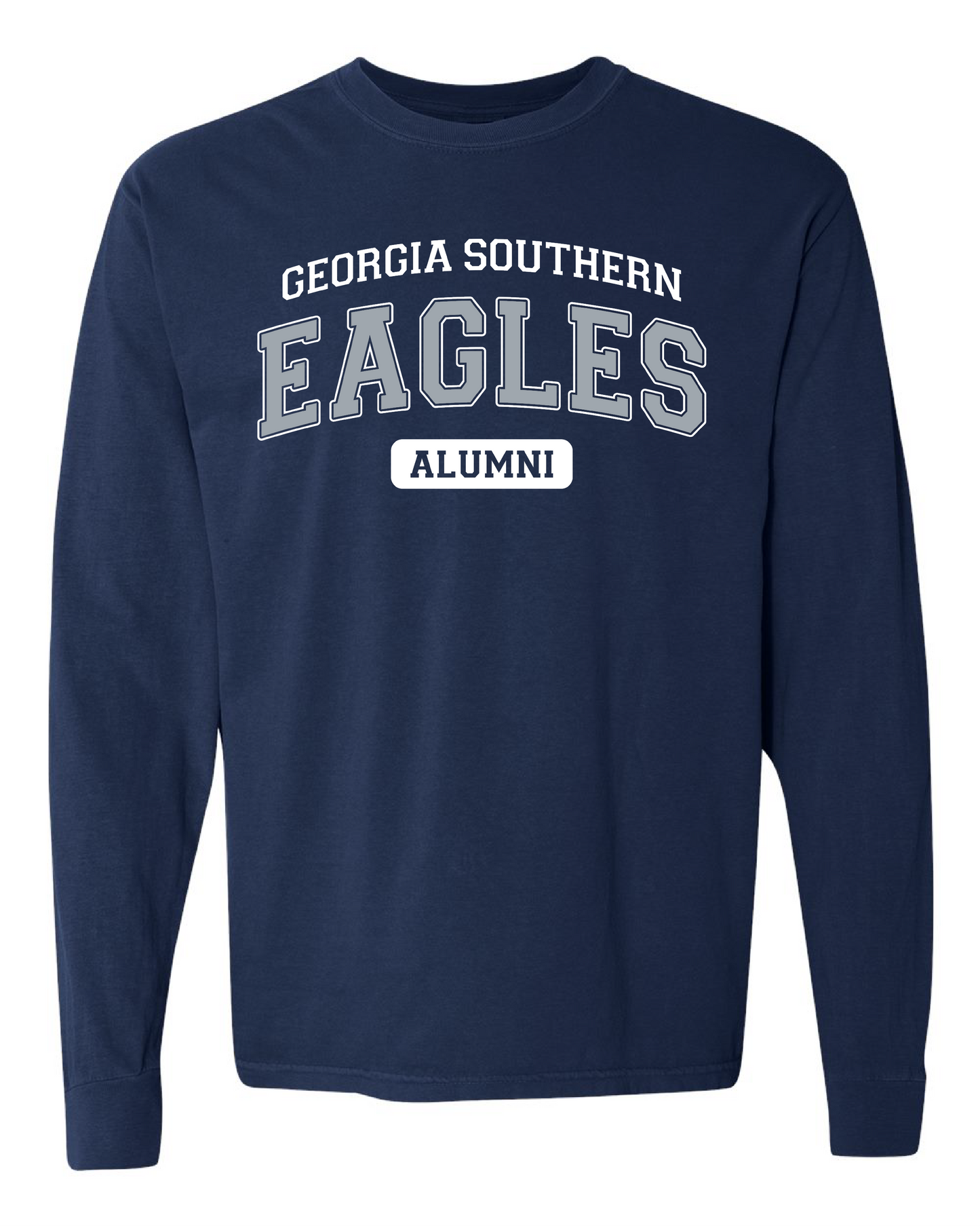 ALUMNI Arch Eagles - LONG SLEEVE Comfort Colors Navy