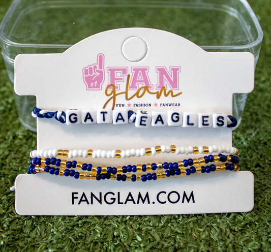 GATA EAGLES Gameday Stack Bracelets by Fan Glam