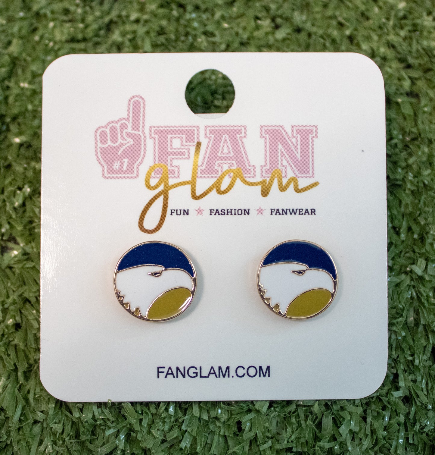 Academic Eagle Enamel Stud Earrings by Fan Glam