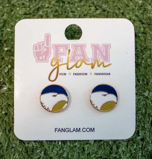 Academic Eagle Enamel Stud Earrings by Fan Glam