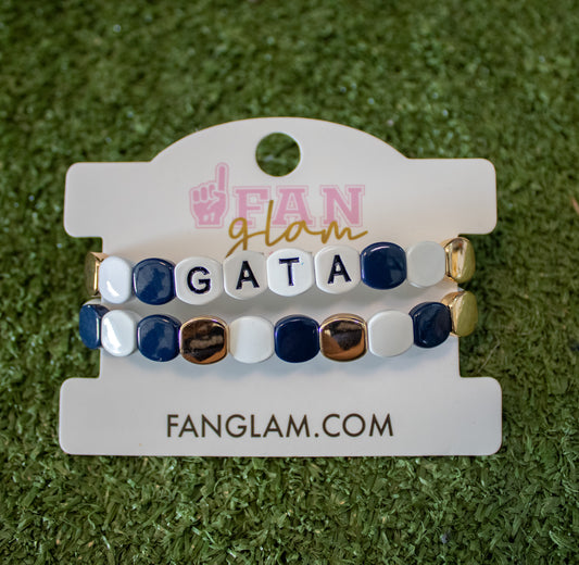 GATA EAGLES Hex Tile Stack Bracelets by Fan Glam