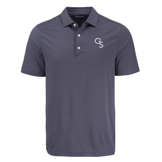 CUTTER & BUCK - Fine Line Stripe Navy Polo