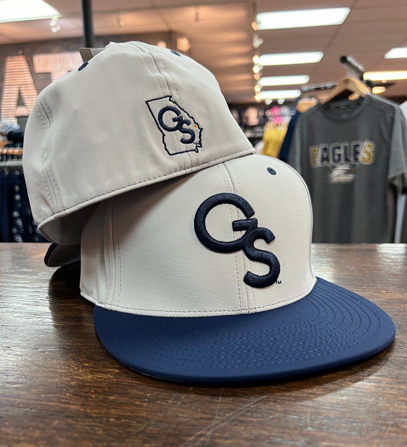 Pro Shape GS GREY w/NAVY Bill FlexFit Cap