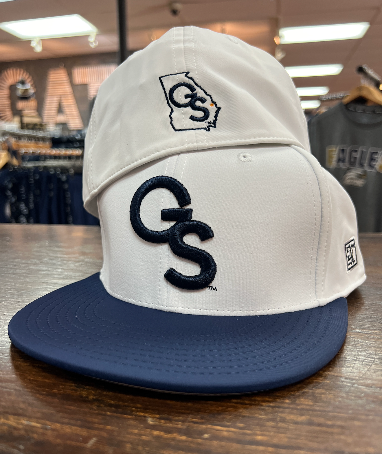 Pro Shape GS WHITE FlexFit Cap w/State on Back – Southern Exchange Company