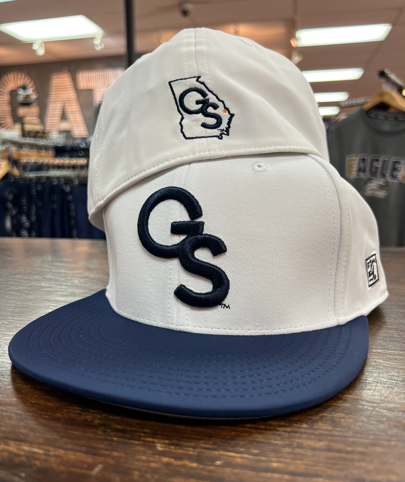 Pro Shape GS WHITE FlexFit Cap w/State on Back