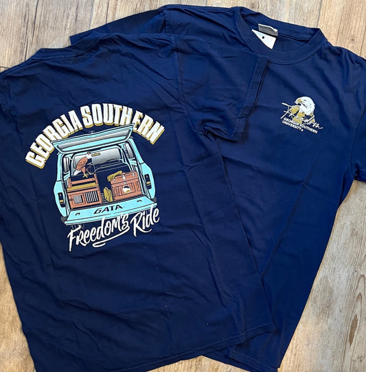 THE FREEDOM PROGRAM - Freedom's Ride Tee - Comfort Colors Navy