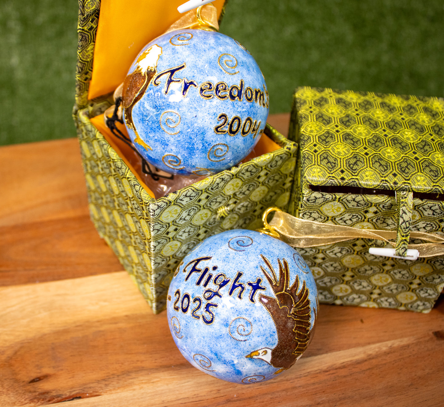 Kitty Keller Cloisonne FREEDOM'S FLIGHT Ornament (2025 Edition) - PRE ORDER For January Delivery