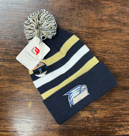 YOUTH LOGOFIT Pom Beanie - Athletic Eagle Head