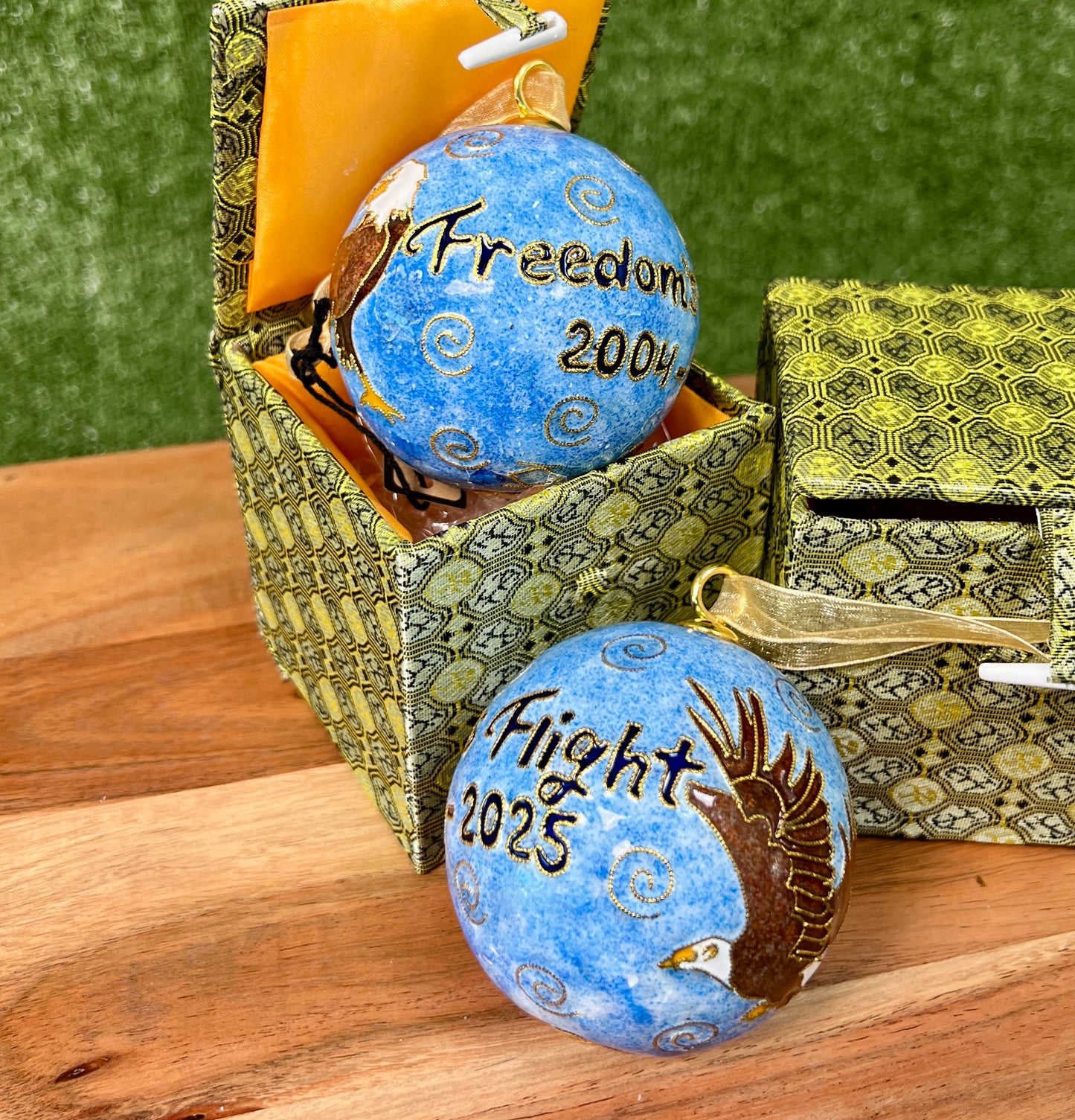 Kitty Keller Cloisonne FREEDOM'S FLIGHT Ornament (2025 Edition) - PRE ORDER For January Delivery