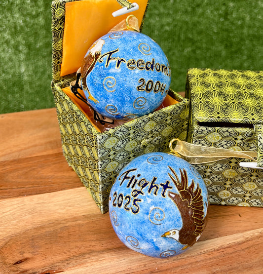 Kitty Keller Cloisonne FREEDOM'S FLIGHT Ornament (2025 Edition)