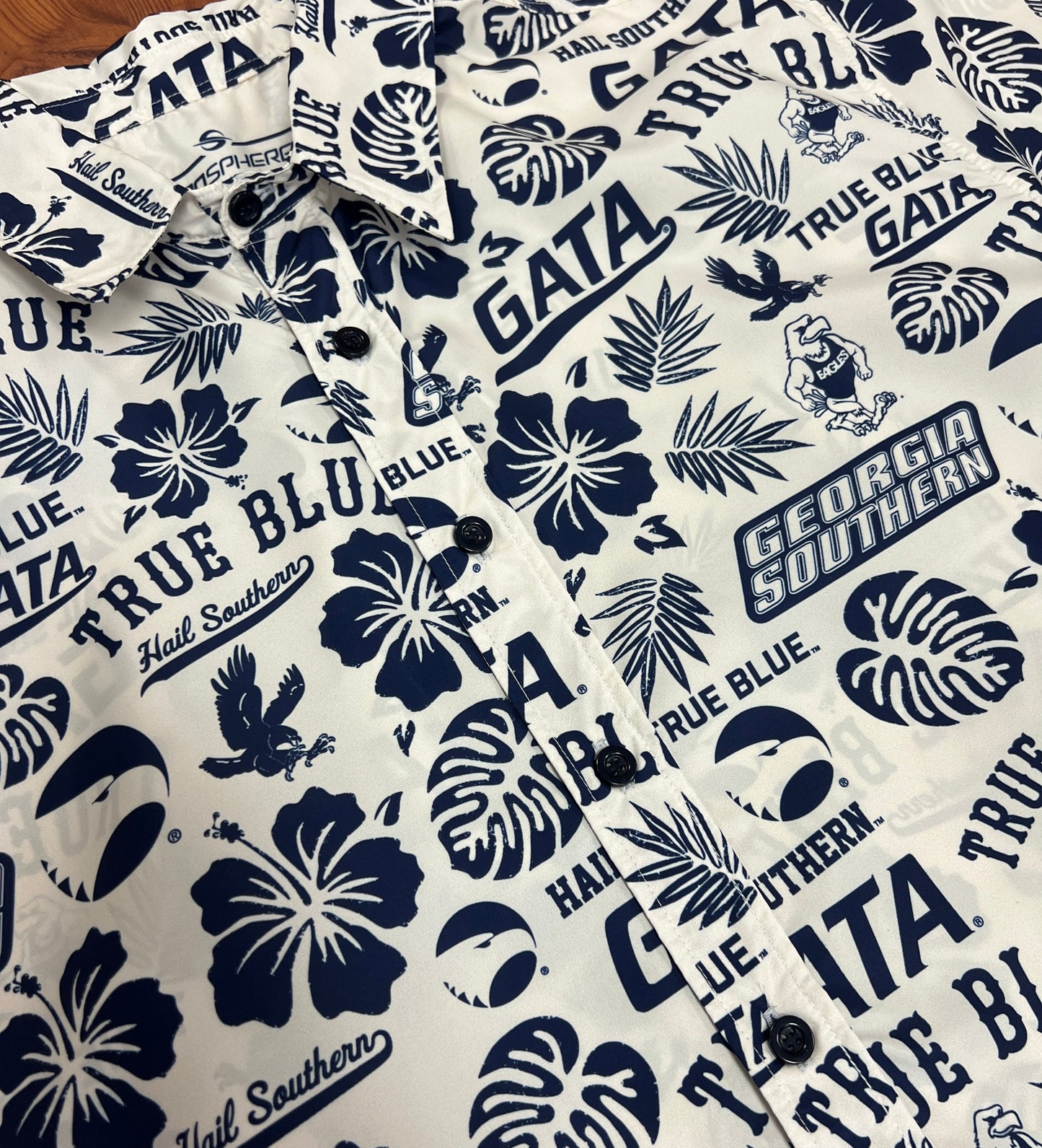 GEORGIA SOUTHERN ALOHA - Ivory Hawaiian Shirt