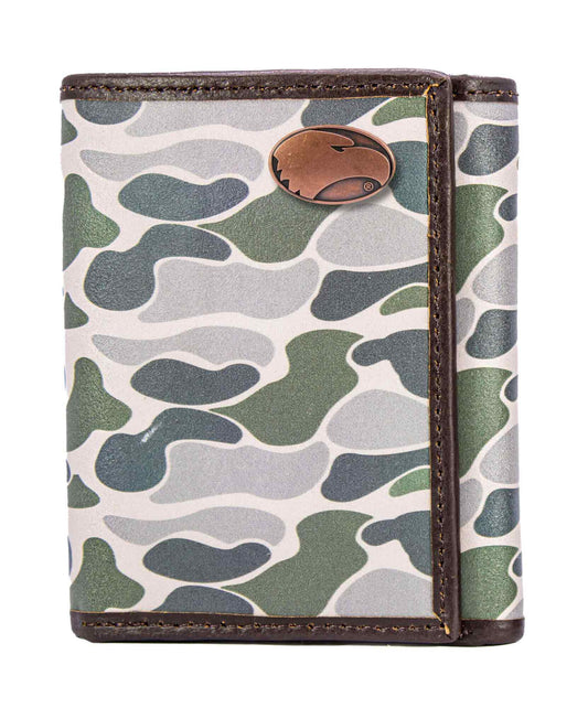 Trifold Wallet - Old School Camo Leather