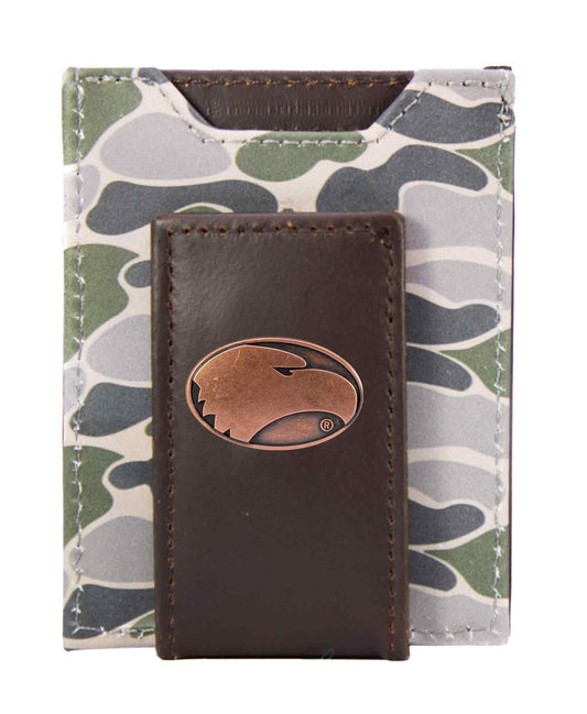 Front Pocket Wallet - Old School Camo Leather