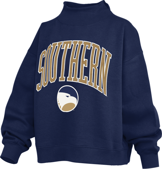 Pressbox - Southern Academic Embroidery Applique Mock - Navy