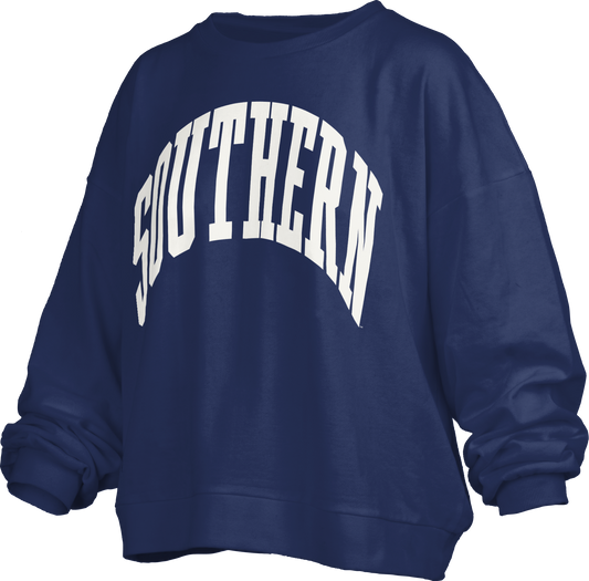 Pressbox - SOUTHERN Janise Blouse Sleeve Sweatshirt - Navy