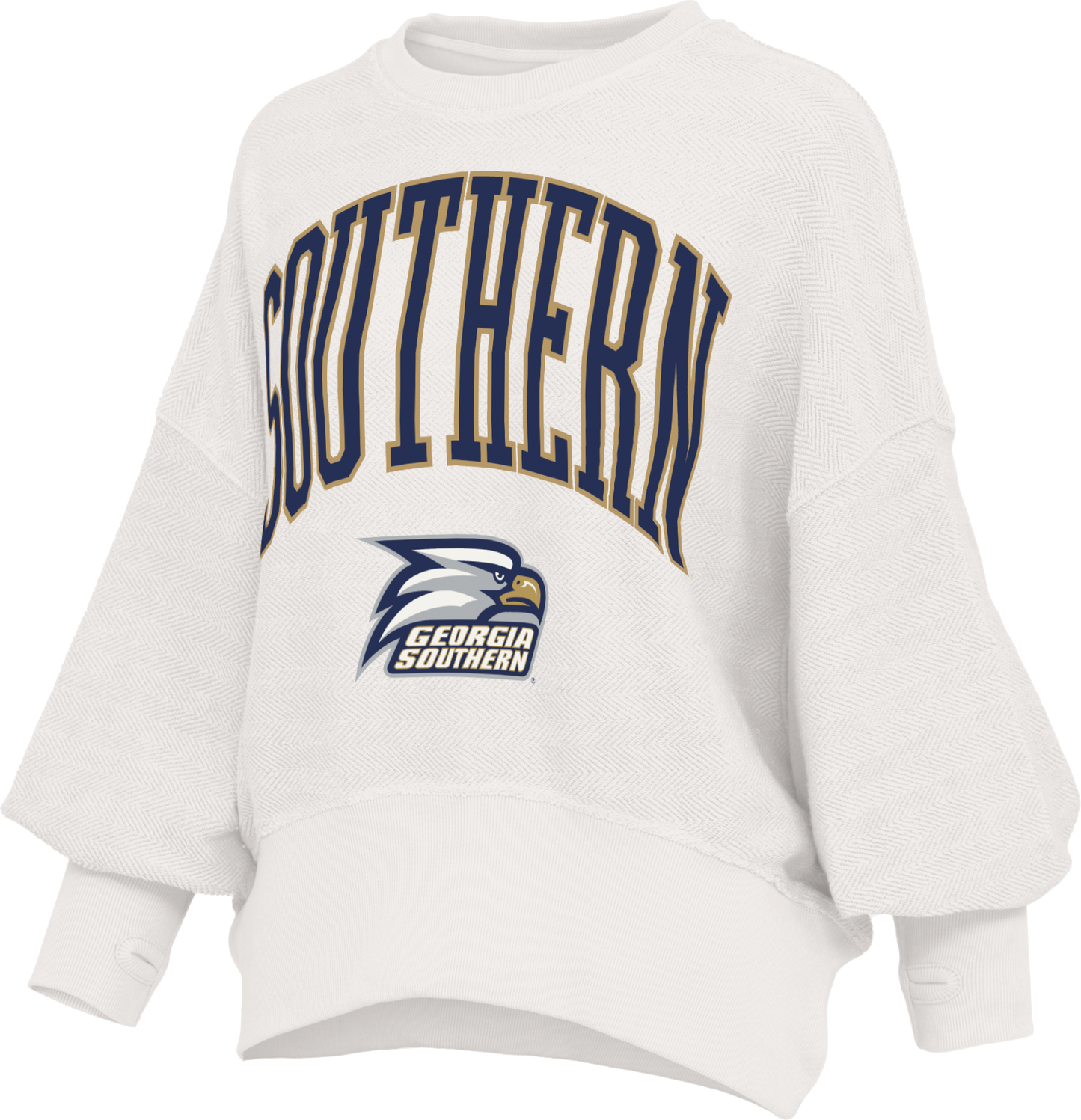 Pressbox - Ivory Herringbone Everly Sweatshirt