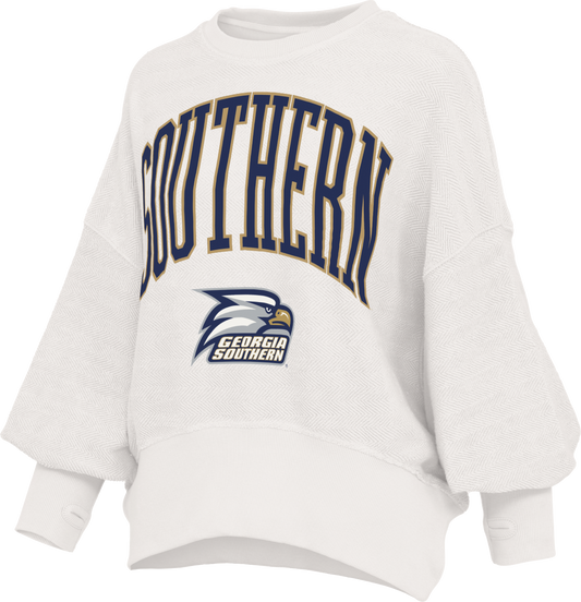 Pressbox - Ivory Herringbone Everly Sweatshirt