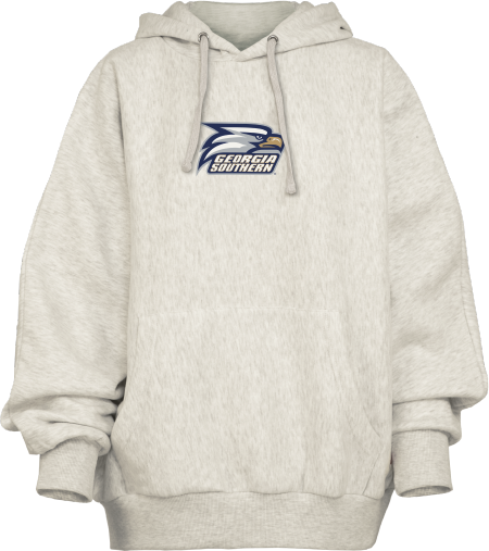 Pressbox BMOC (Big Man On Campus) Hoodie - One Size Oversize Applique Sweatshirt - Ash