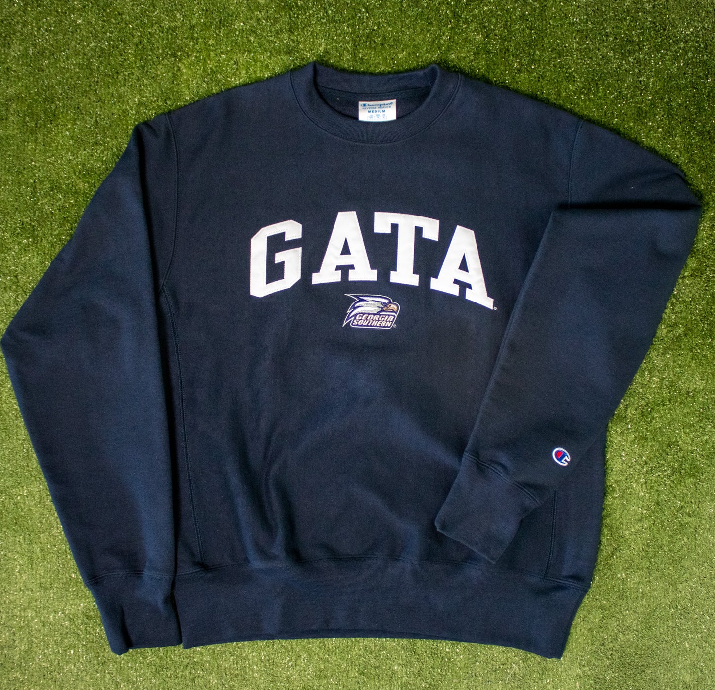 Champion® Heavyweight Reverse Weave Sweatshirt - GATA Applique Embroidery