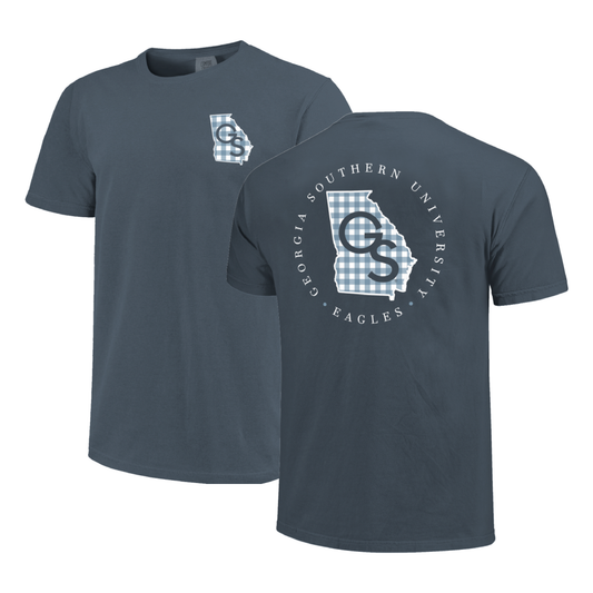 Gingham State Pattern- Denim Comfort Colors