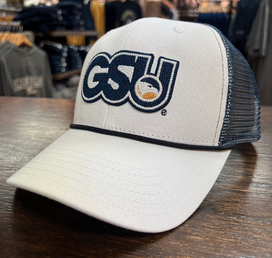 PUKKA Structured Rope Twill Trucker GSU - White/Navy